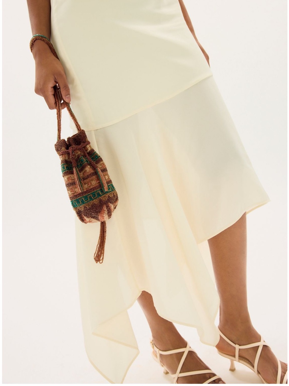 Free People Beaded Tassel Pouch NWT OS